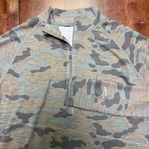 Merino tech 250 1/4 Zip Base Layer Mens M Camo 100% Superfine Merino Wool 
250